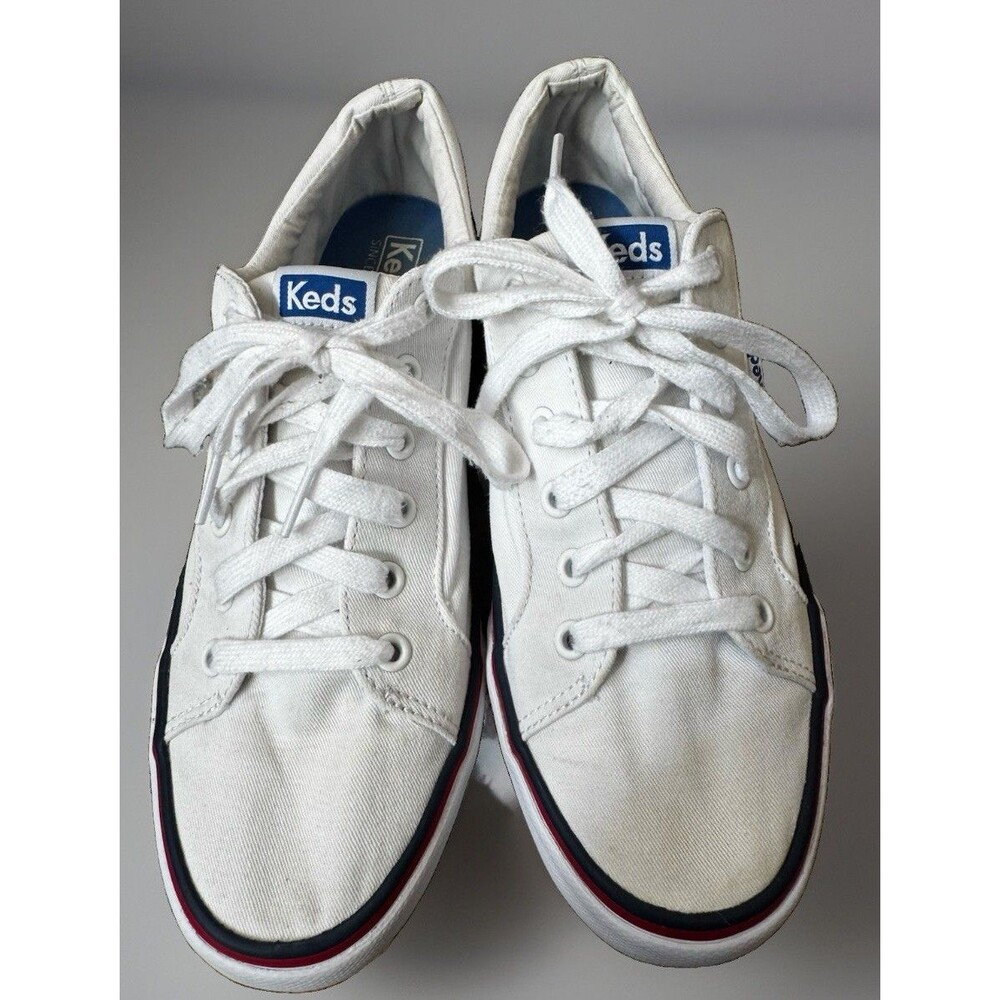 EUC Keds Women's Jump Kick White Canvas Sneakers WF61188 Size 10